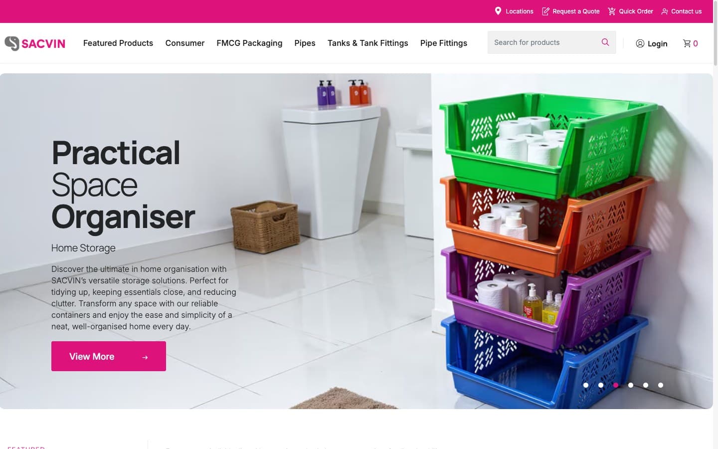 Sacvin storefront — homepage built by BrokenRubik