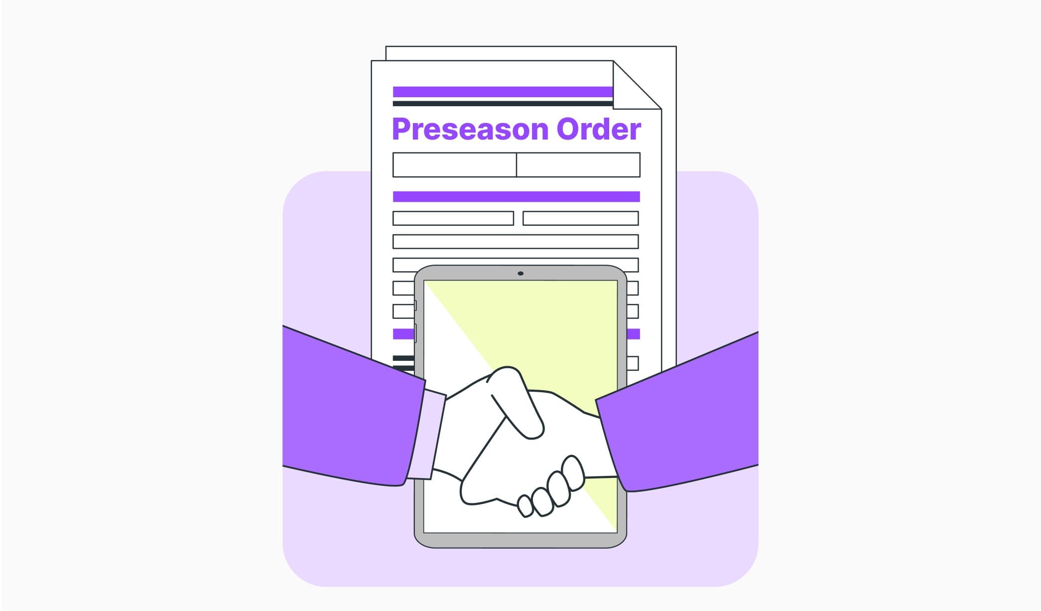 Illustration of a preseason order agreement