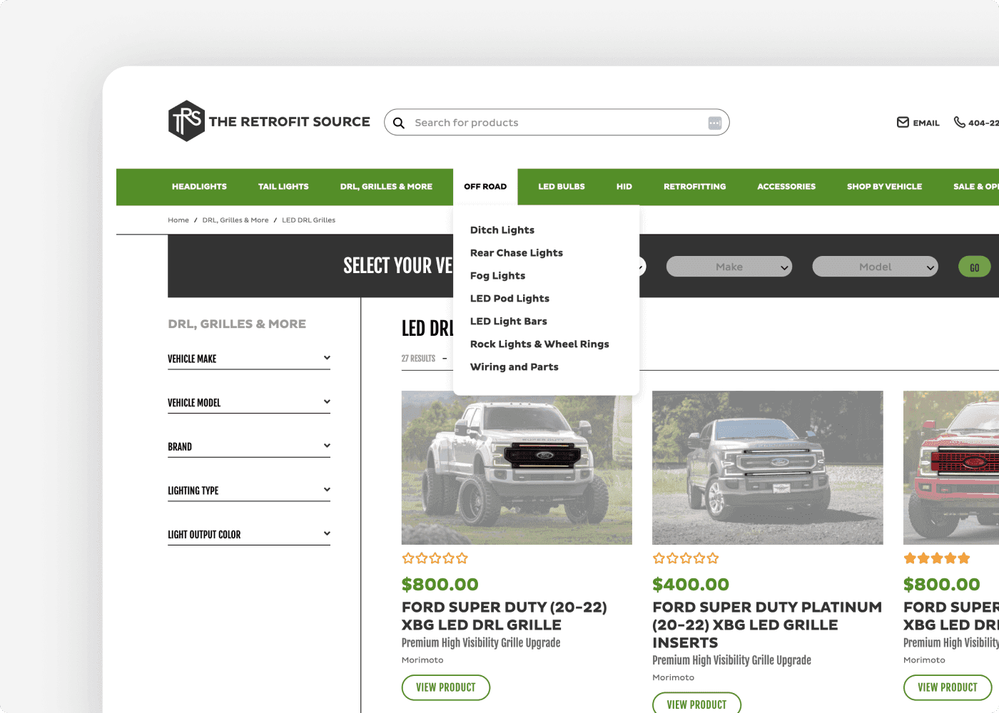 Screenshot of the website of our client DLG Brands