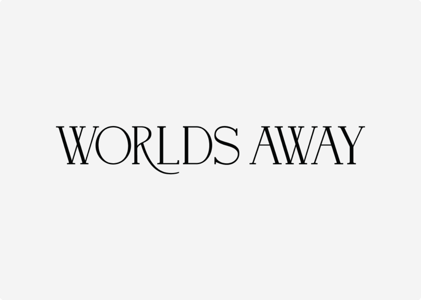 Logo of our client Worlds Away