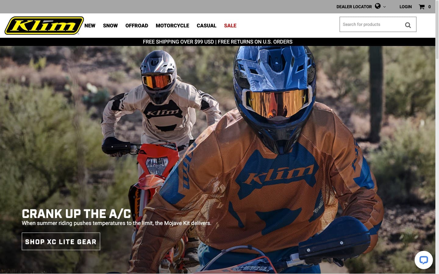 klim.com storefront landing page — the live page whose fields marketing edits in Sanity