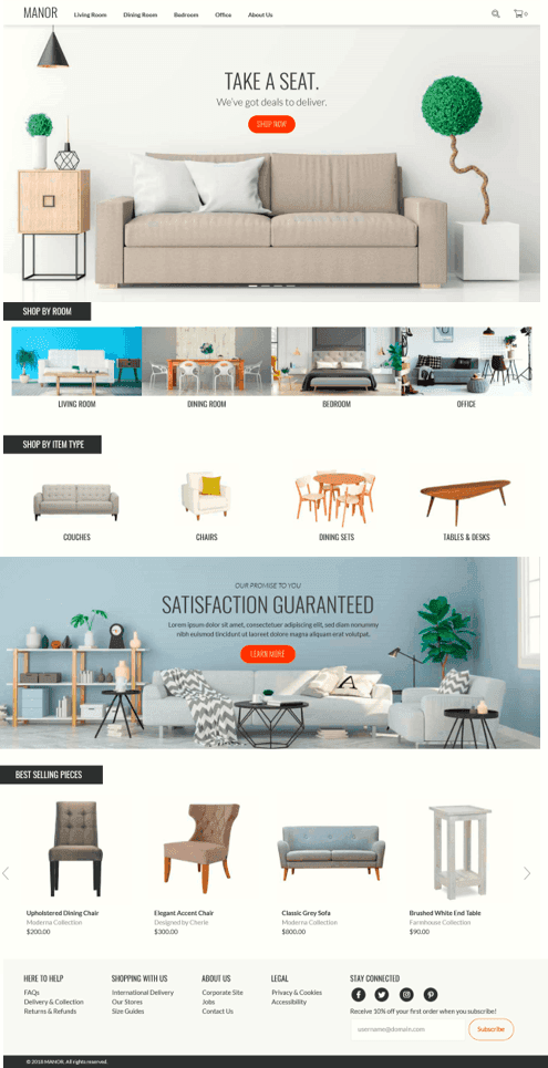 Manor SuiteCommerce theme — official example storefront