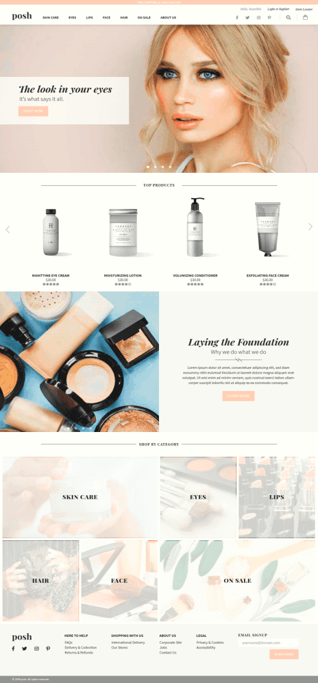 Posh SuiteCommerce theme — official example storefront