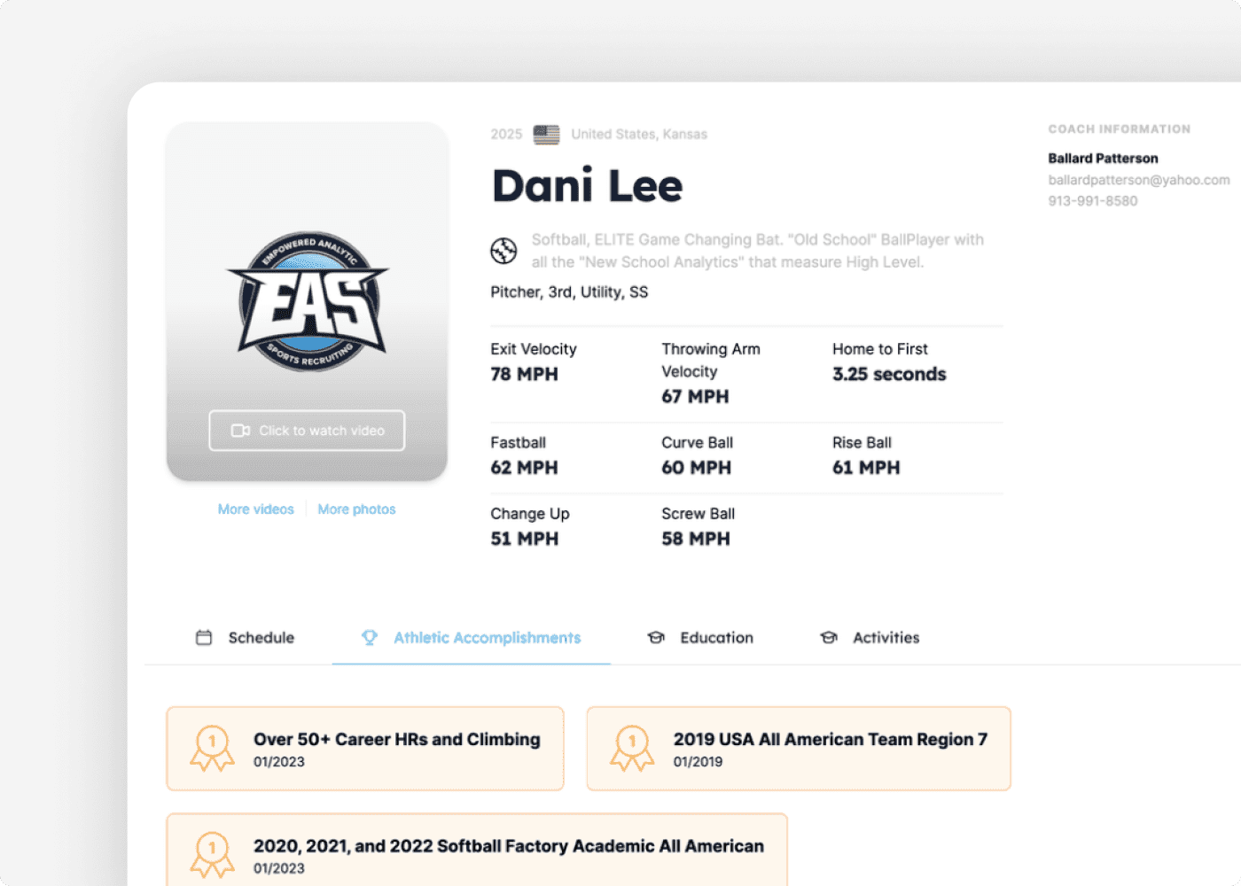 Screenshot of the website of our client EAS