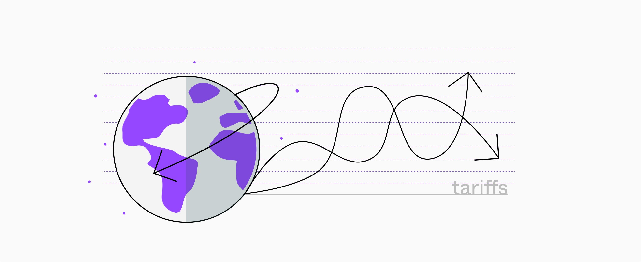 Illustration of planet Earth with arrows around it simulating graphs