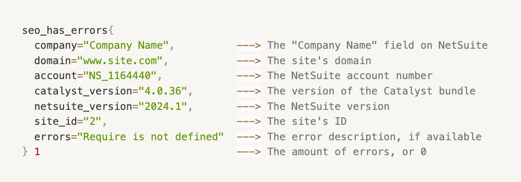 SEO object code has errors