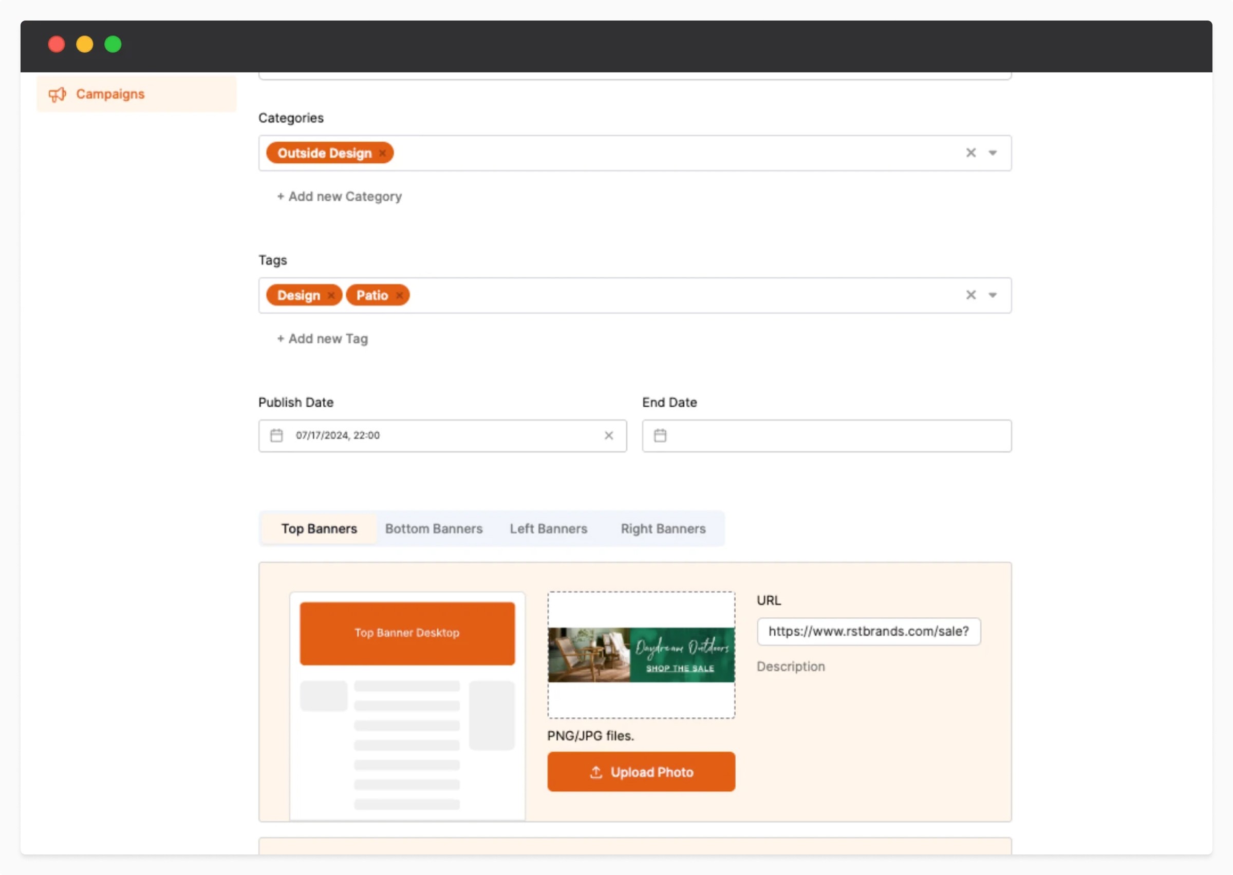 Screenshot of the administrator editing a post